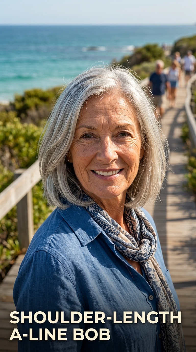 Shoulder-Length A-Line Bob