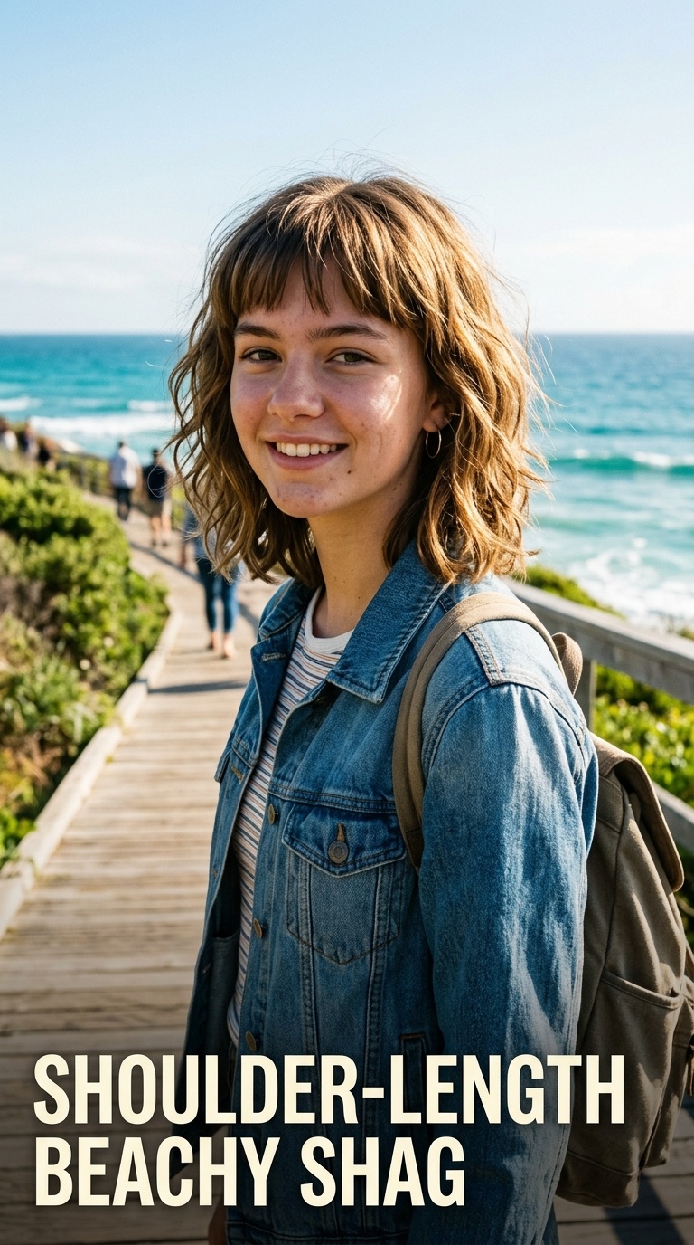 Shoulder-Length Beachy Shag