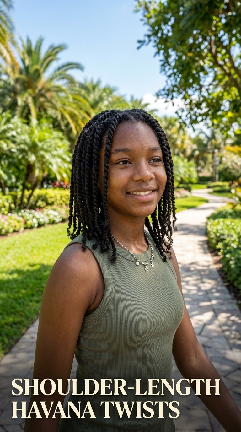 Shoulder-Length Havana Twists