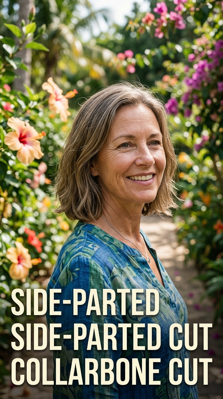 Side-Parted Collarbone Cut