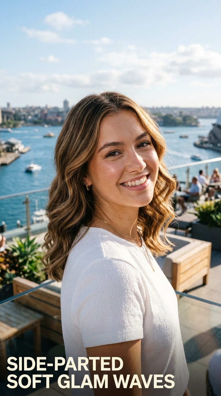 Side-Parted Soft Glam Waves