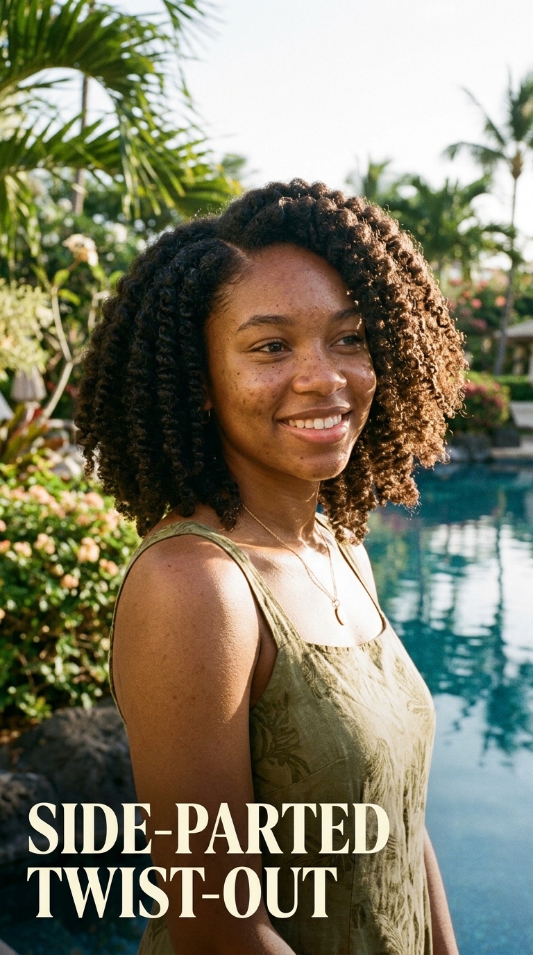 Side-Parted Twist-Out
