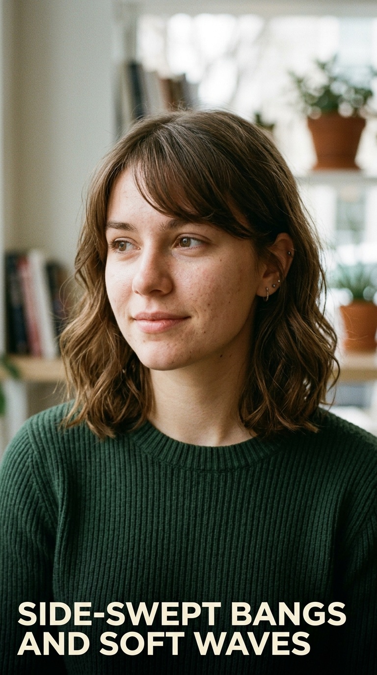 Side-Swept Bangs and Soft Waves