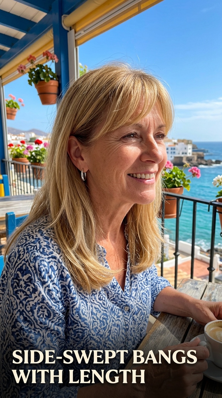 Side-Swept Bangs with Length