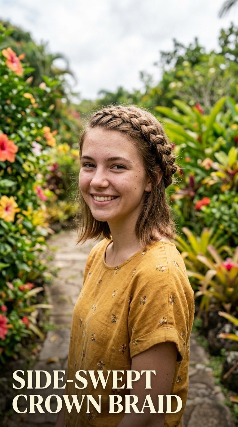 Side-Swept Crown Braid
