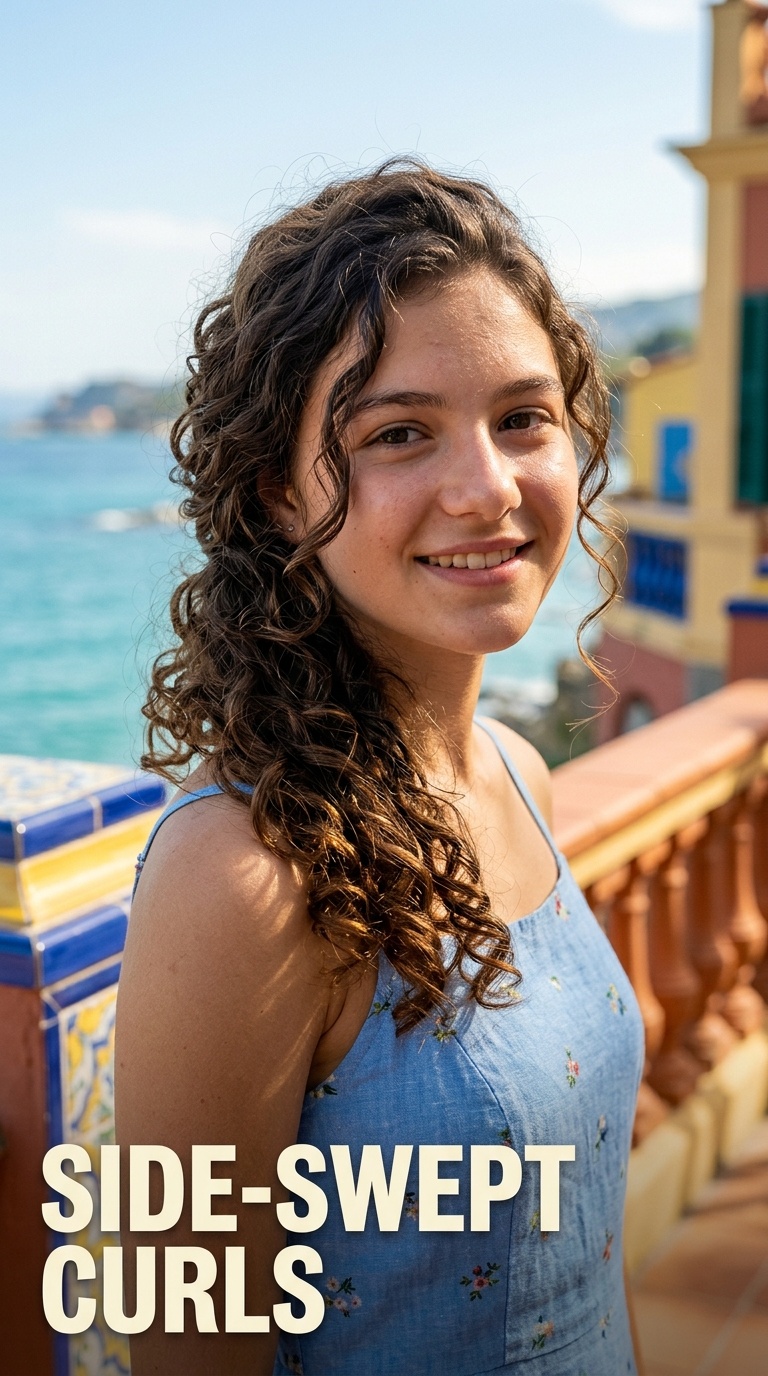 Side-Swept Curls
