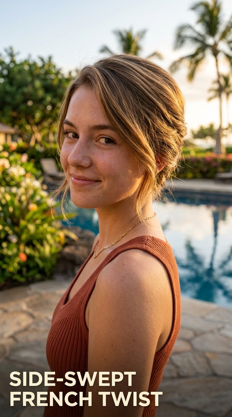Side-Swept French Twist