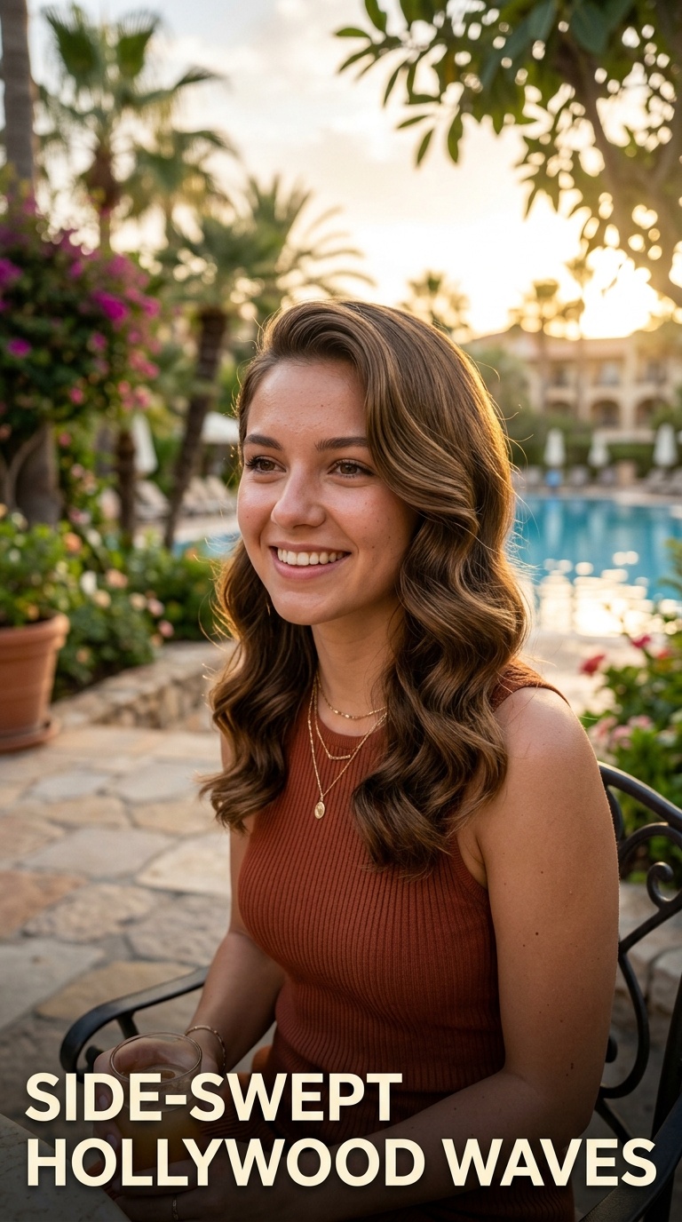 Side-Swept Hollywood Waves