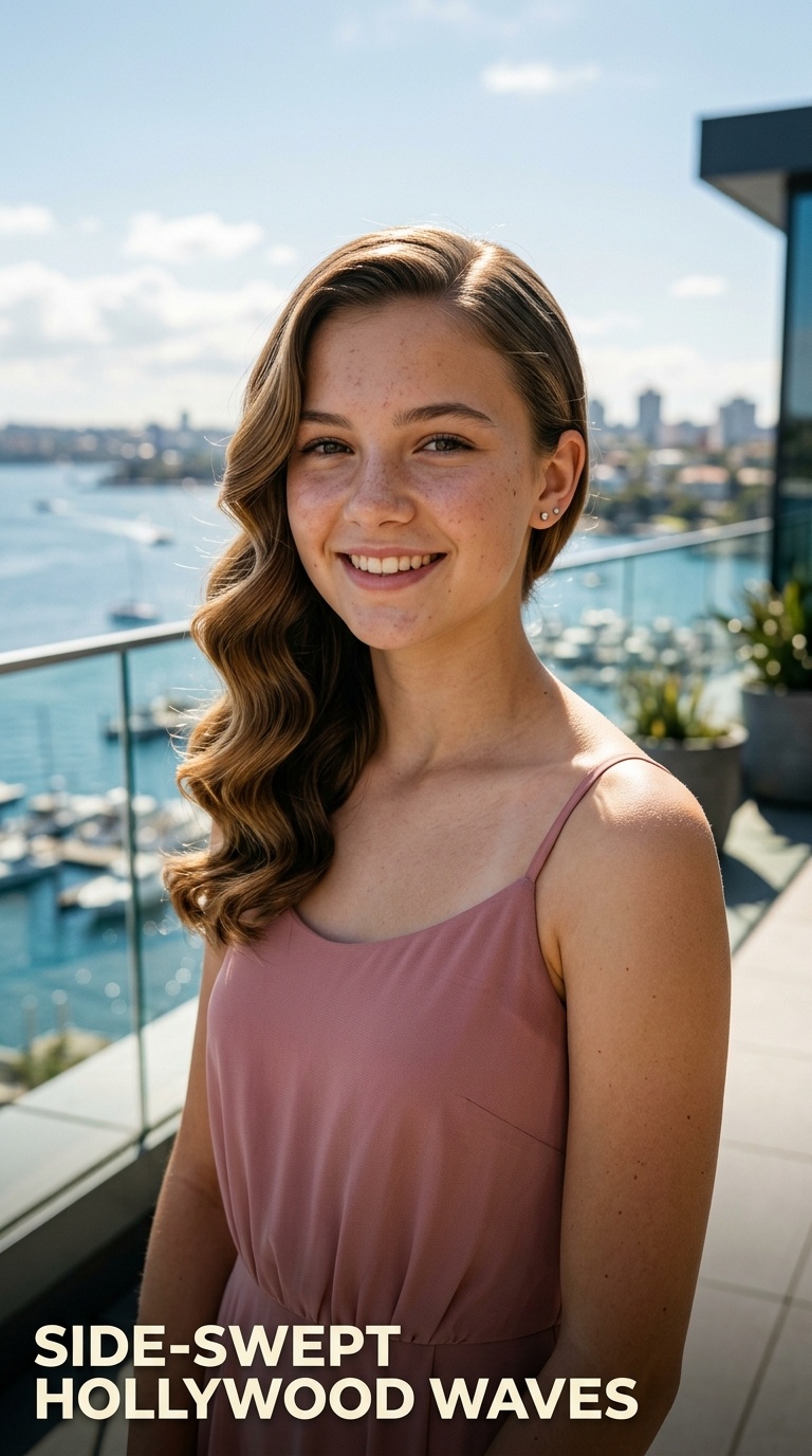 Side-Swept Hollywood Waves