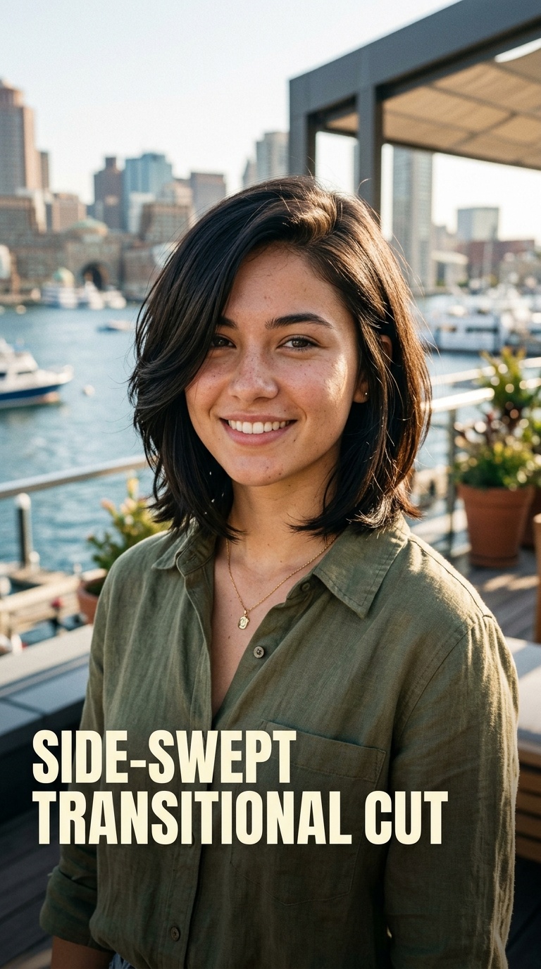 Side-Swept Transitional Cut