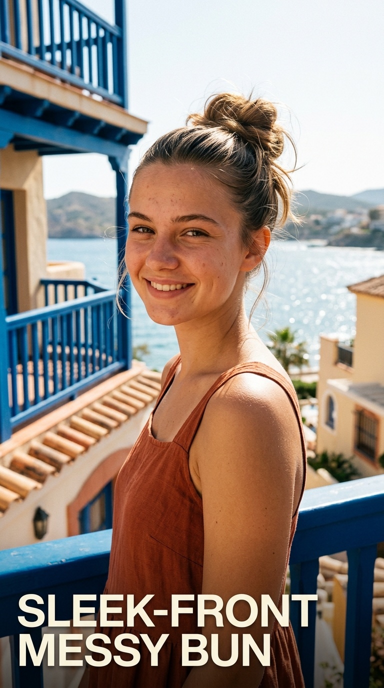 Sleek-Front Messy Bun