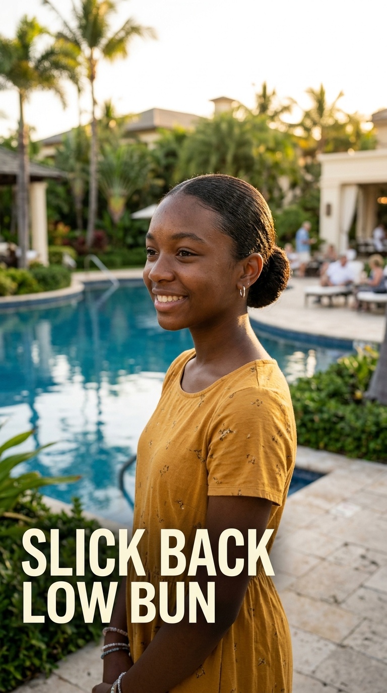 Slick Back Low Bun