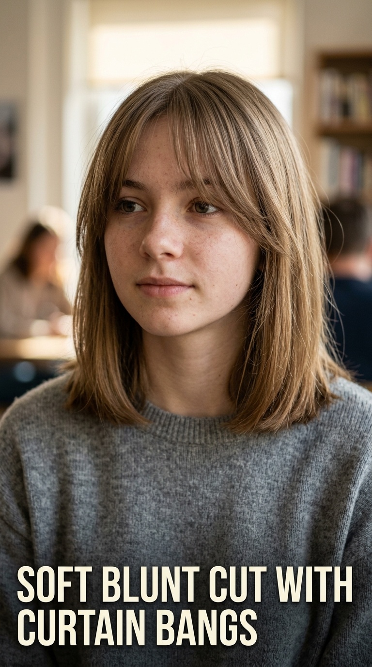 Soft Blunt Cut with Curtain Bangs
