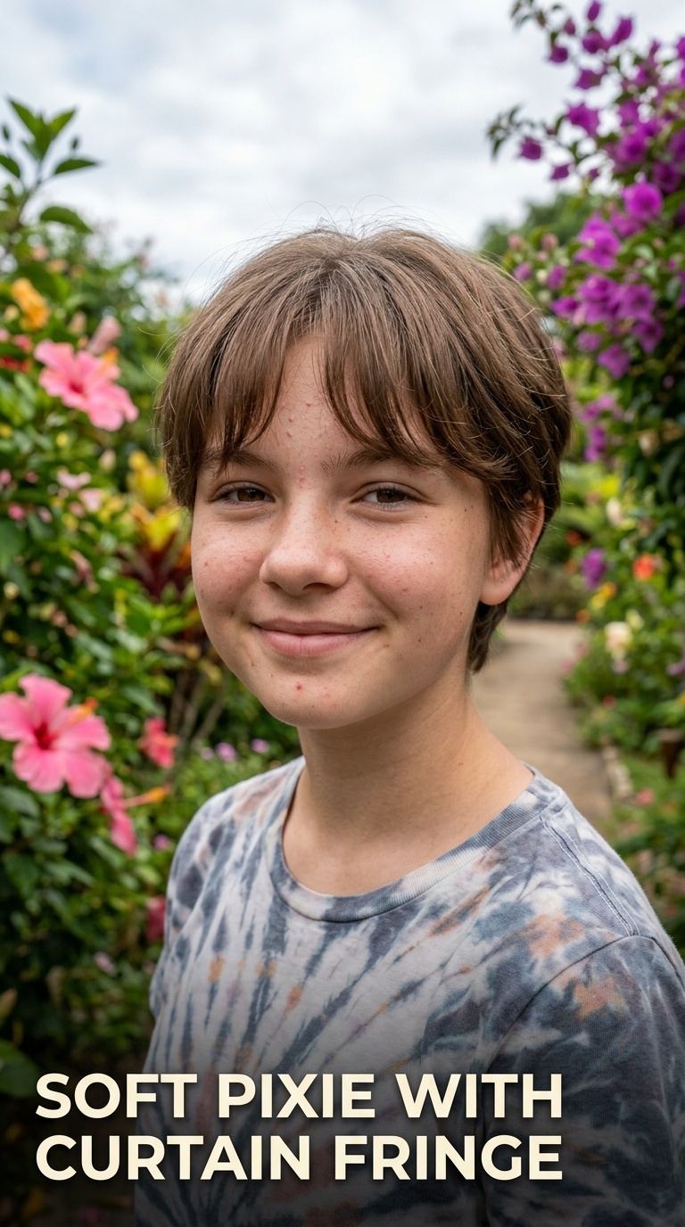 Soft Pixie with Curtain Fringe