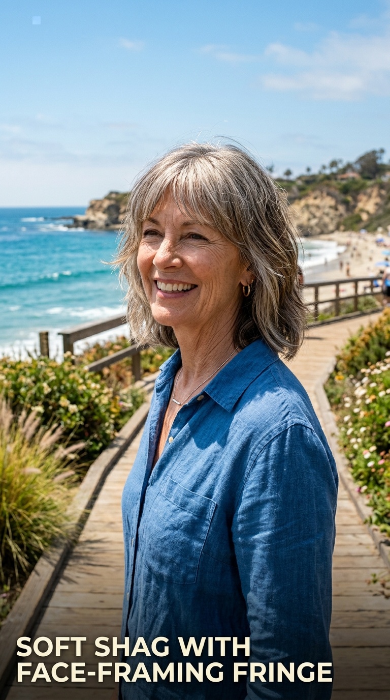 Soft Shag with Face-Framing Fringe