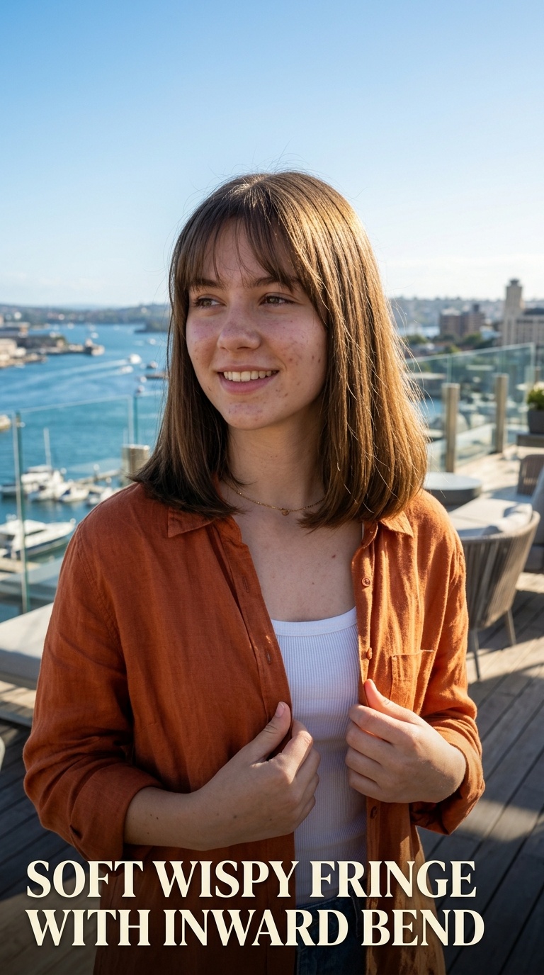 Soft Wispy Fringe with Inward Bend