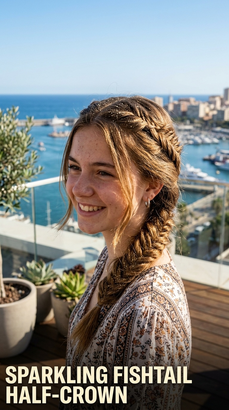 Sparkling Fishtail Half-Crown