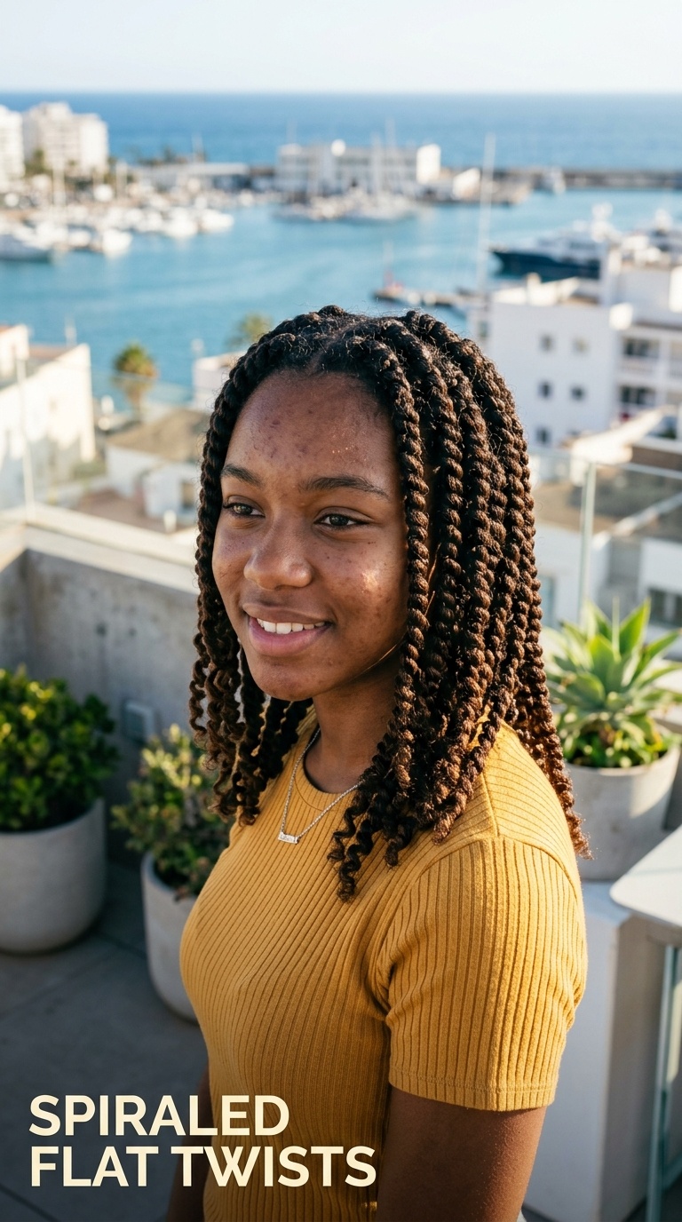 Spiraled Flat Twists