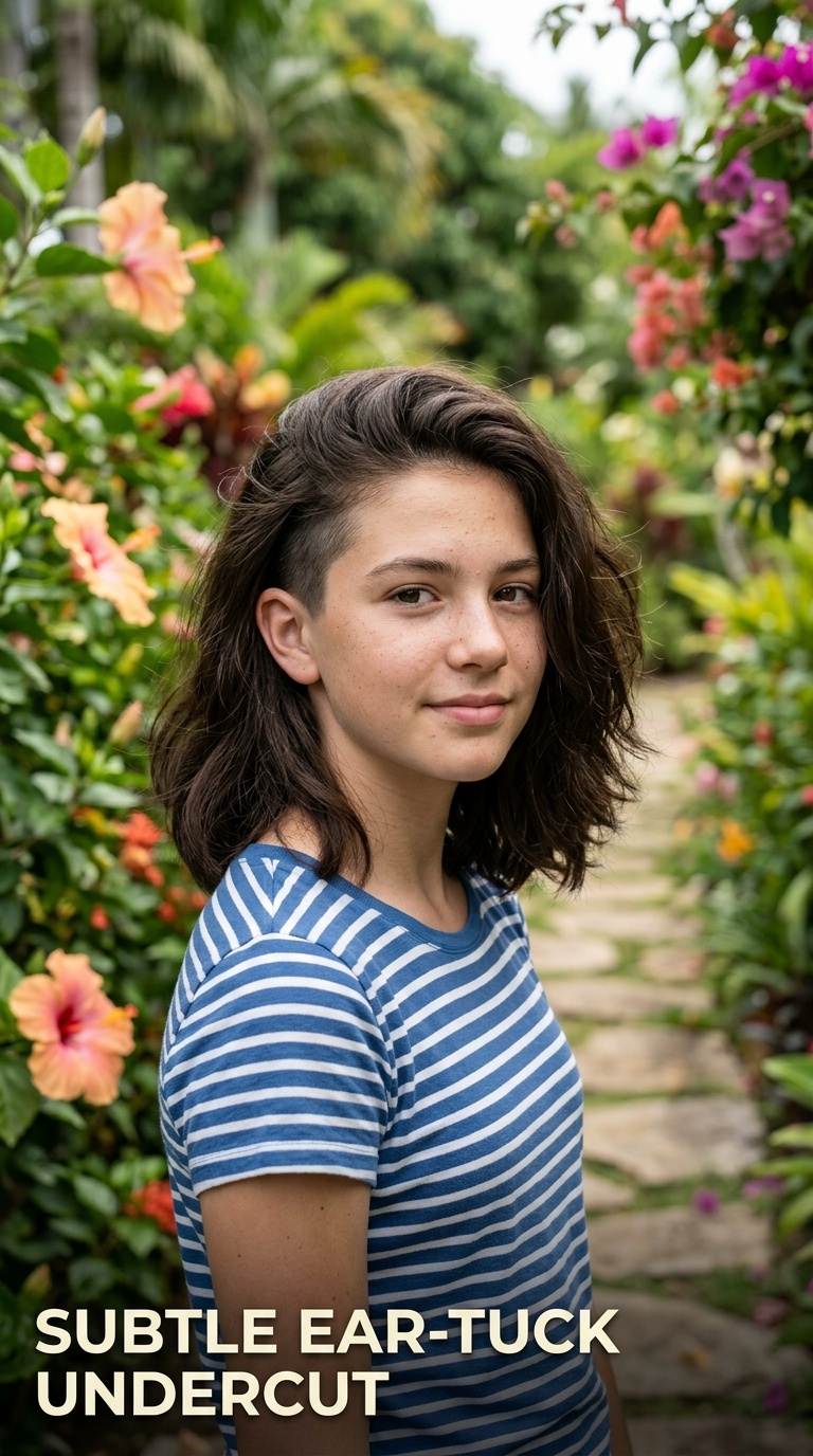 Subtle Ear-Tuck Undercut