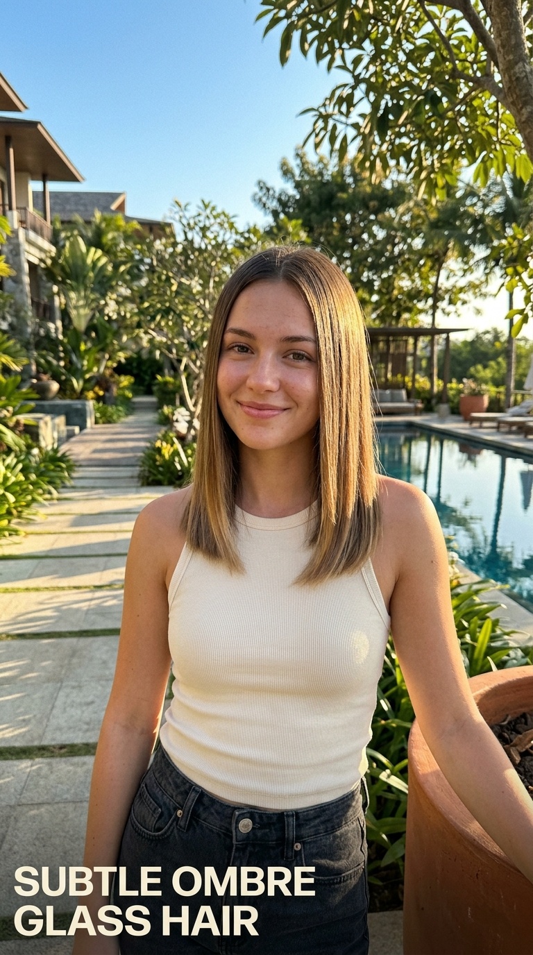 Subtle Ombre Glass Hair