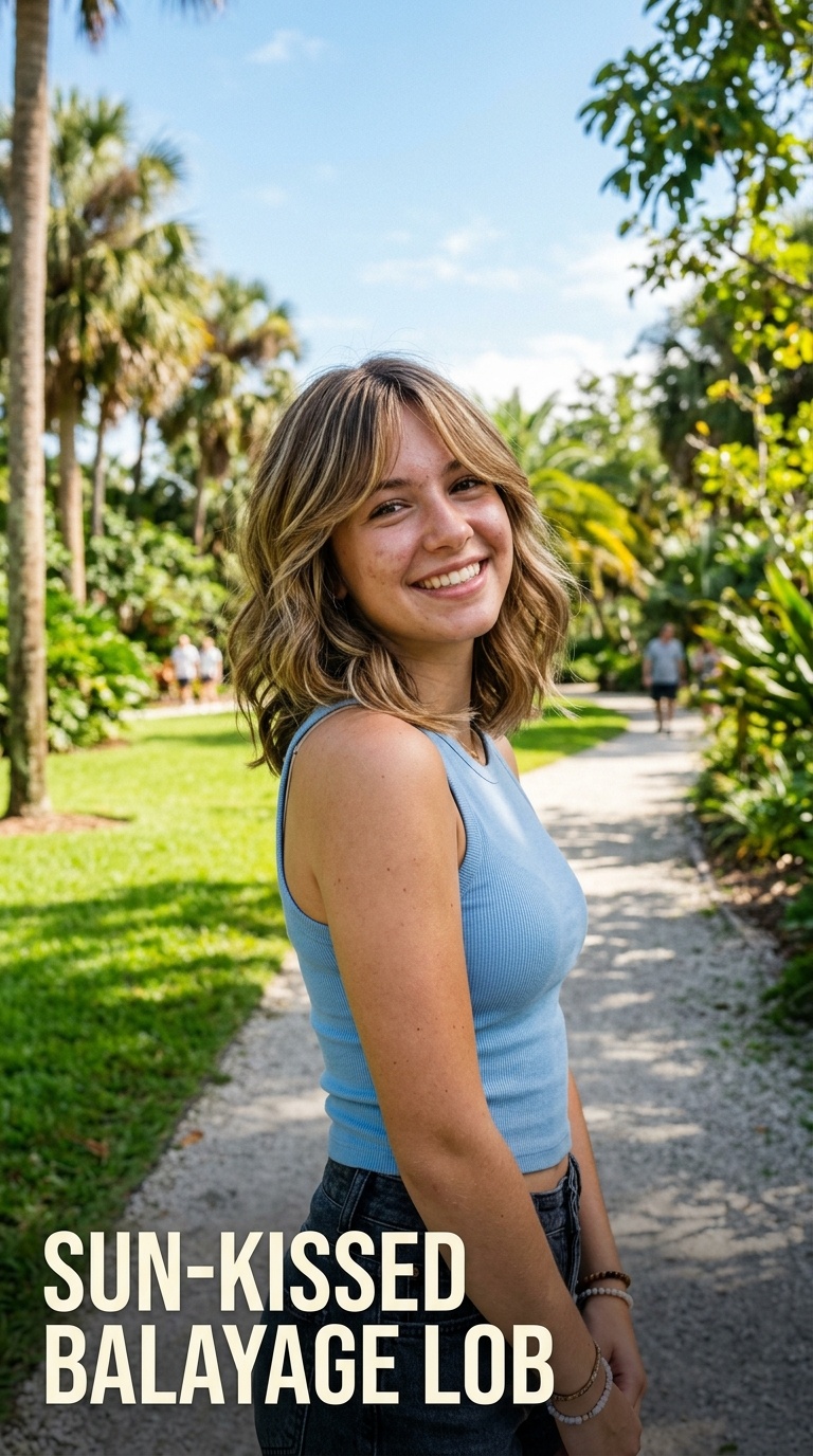 Sun-Kissed Balayage Lob