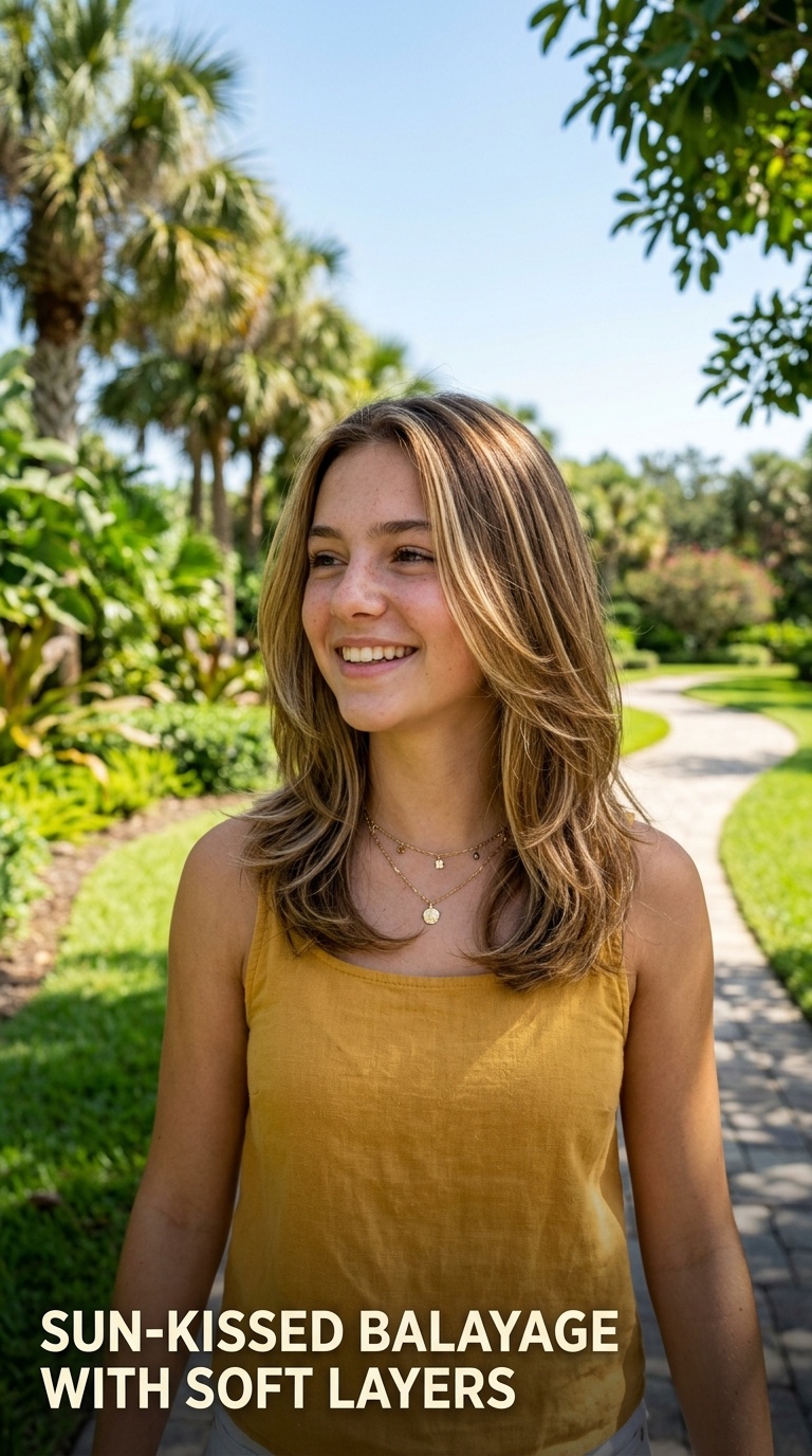 Sun-Kissed Balayage with Soft Layers