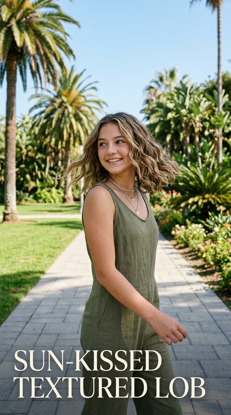 Sun-Kissed Textured Lob