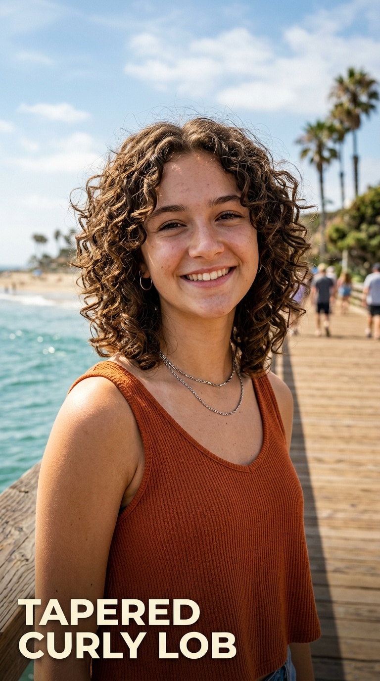 Tapered Curly Lob