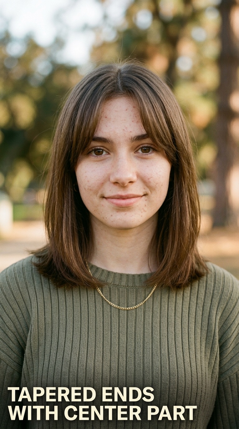 Tapered Ends with Center Part