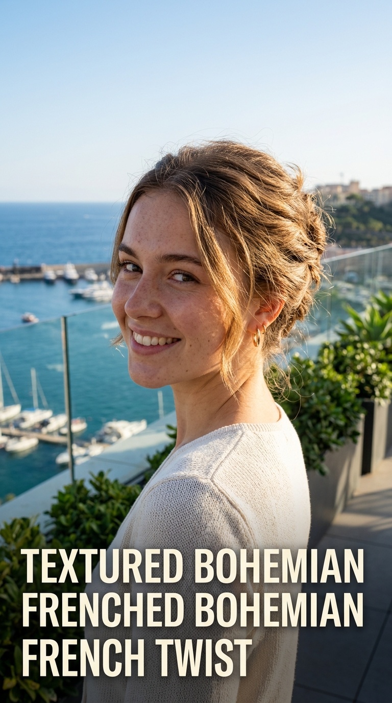 Textured Bohemian French Twist