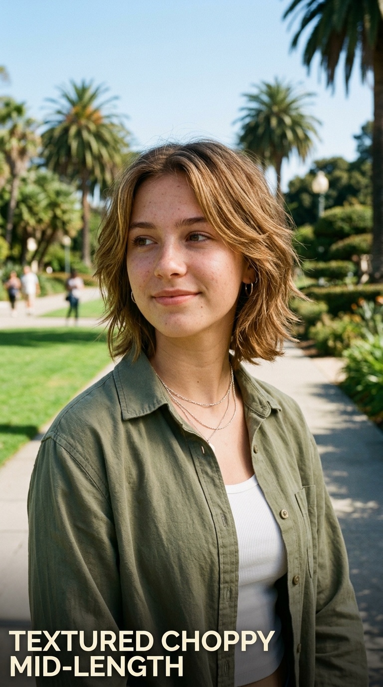 Textured Choppy Mid-Length
