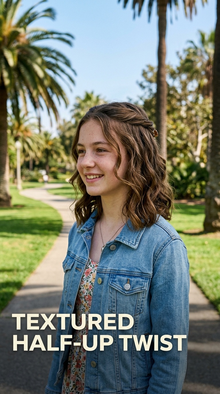 Textured Half-Up Twist