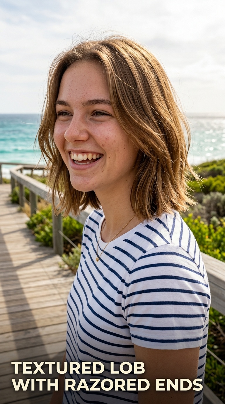 Textured Lob with Razored Ends