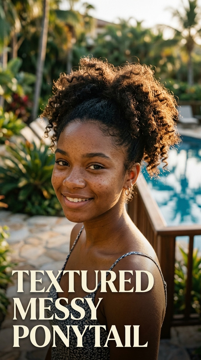 Textured Messy Ponytail