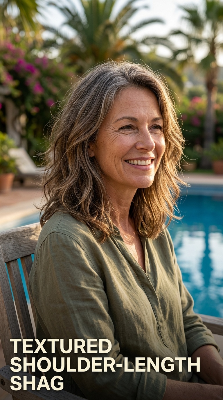 Textured Shoulder-Length Shag
