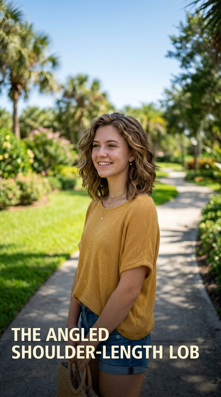 The Angled Shoulder-Length Lob