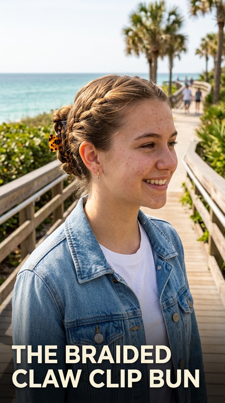 The Braided Claw Clip Bun
