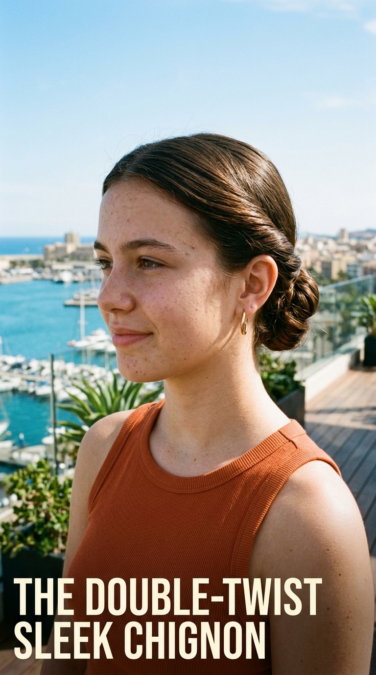 The Double-Twist Sleek Chignon
