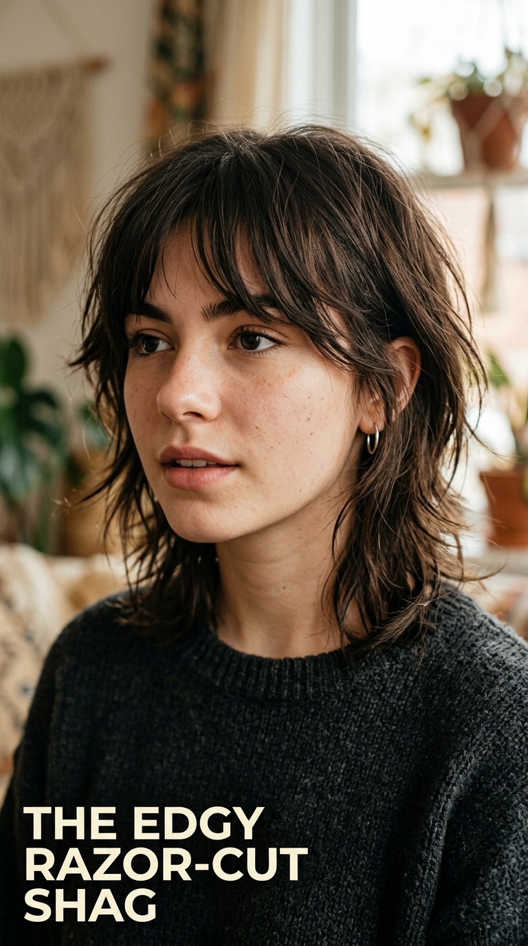 The Edgy Razor-Cut Shag