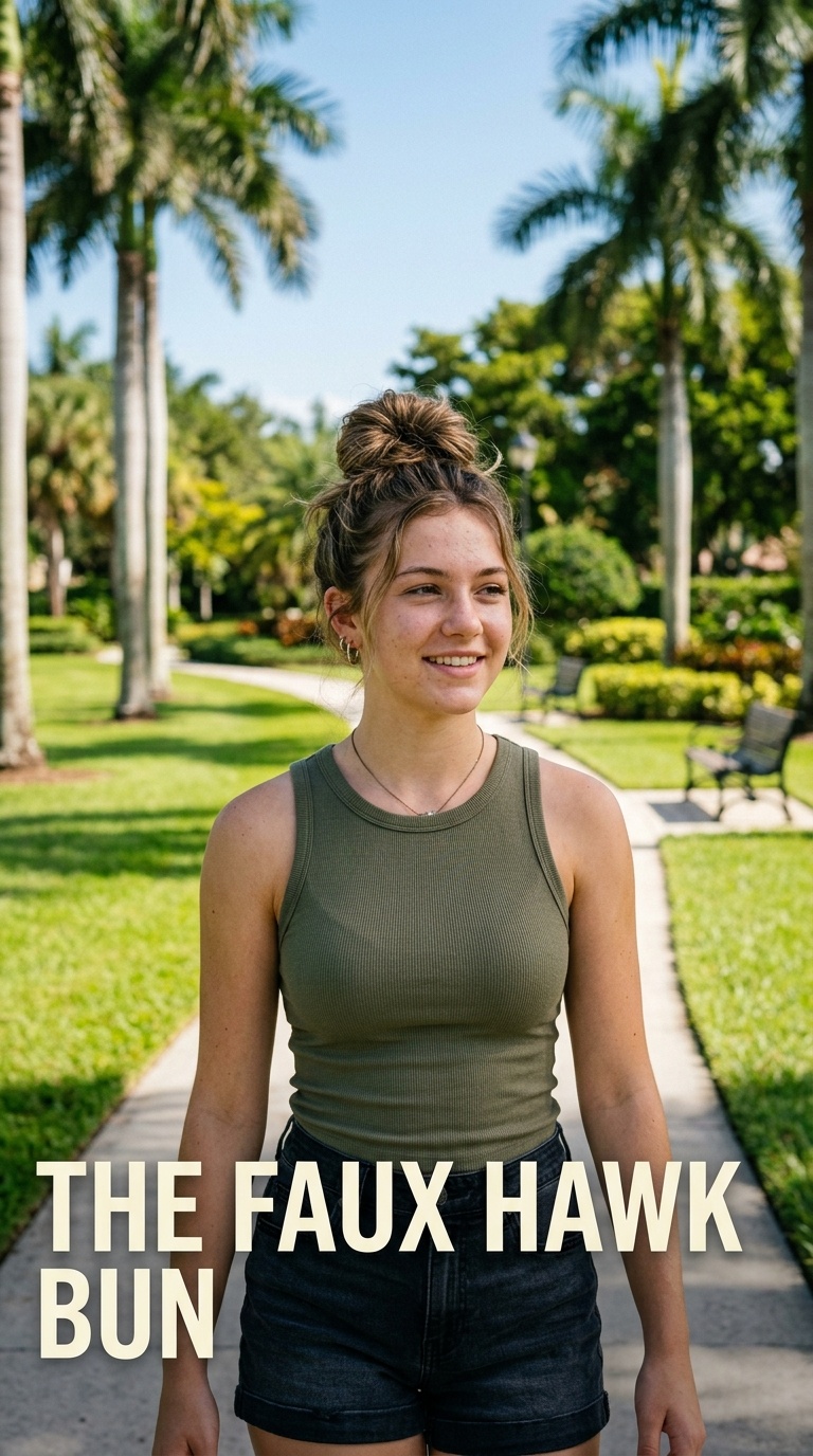 The Faux Hawk Bun