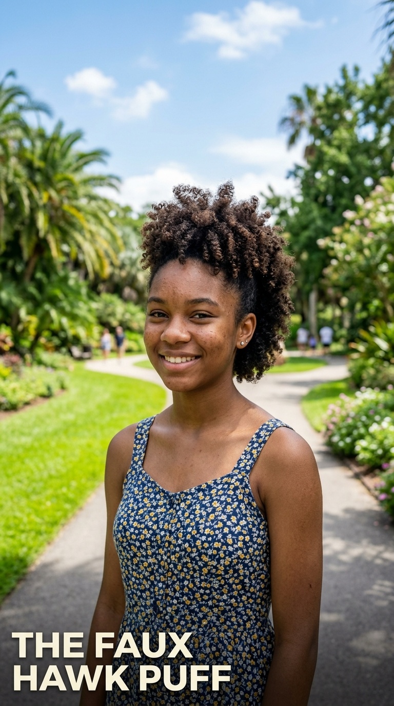 The Faux Hawk Puff