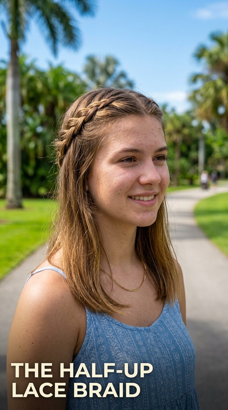 The Half-Up Lace Braid