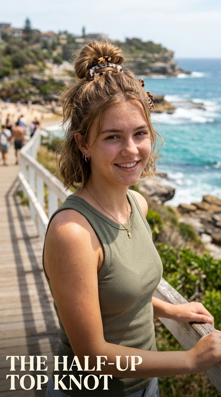 The Half-Up Top Knot