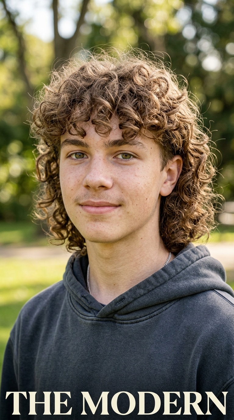 The Modern Curly Mullet