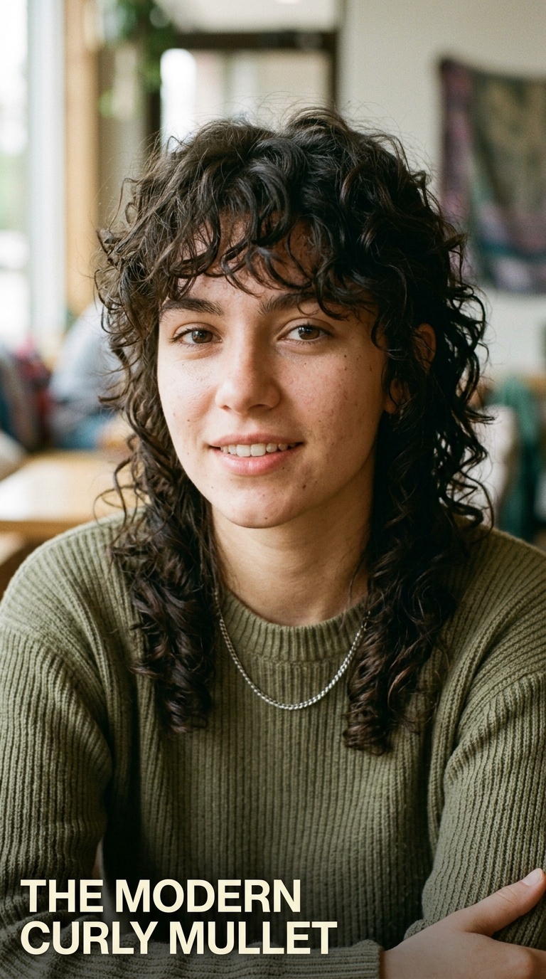 The Modern Curly Mullet
