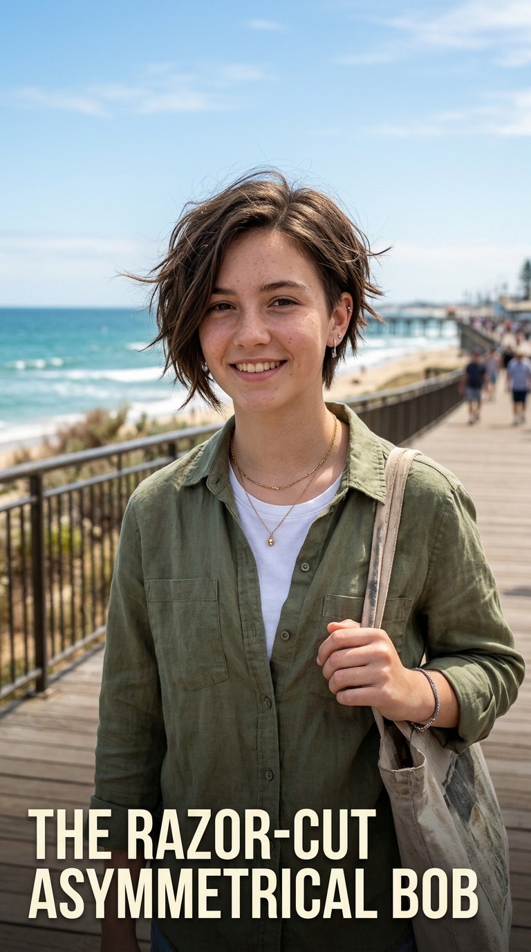 The Razor-Cut Asymmetrical Bob