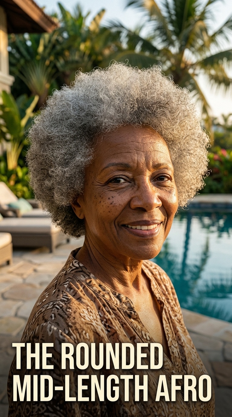 The Rounded Mid-Length Afro