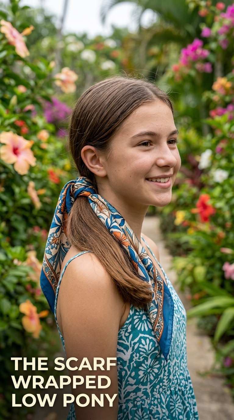 The Scarf Wrapped Low Pony