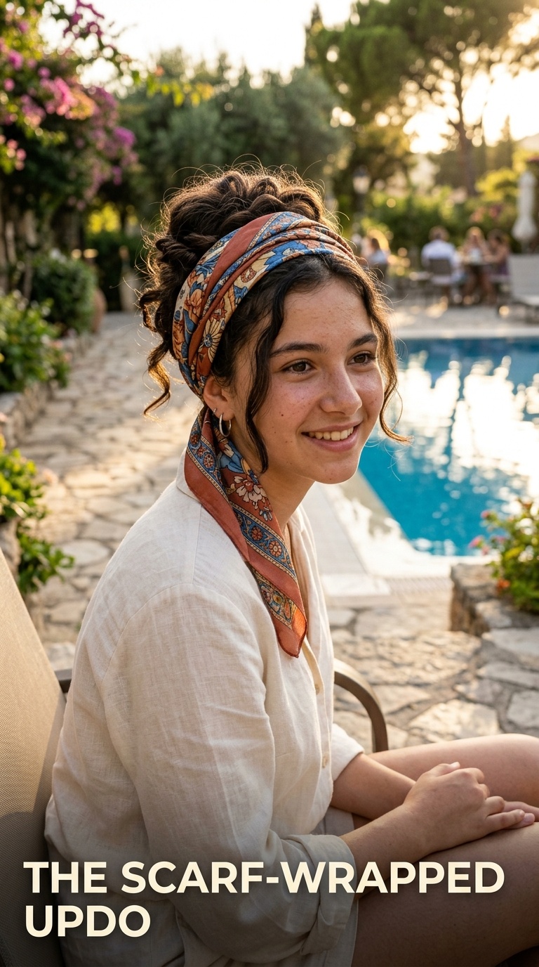 The Scarf-Wrapped Updo