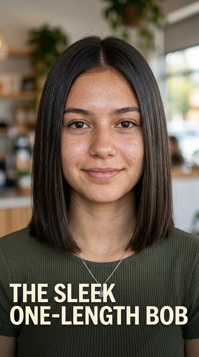 The Sleek One-Length Bob